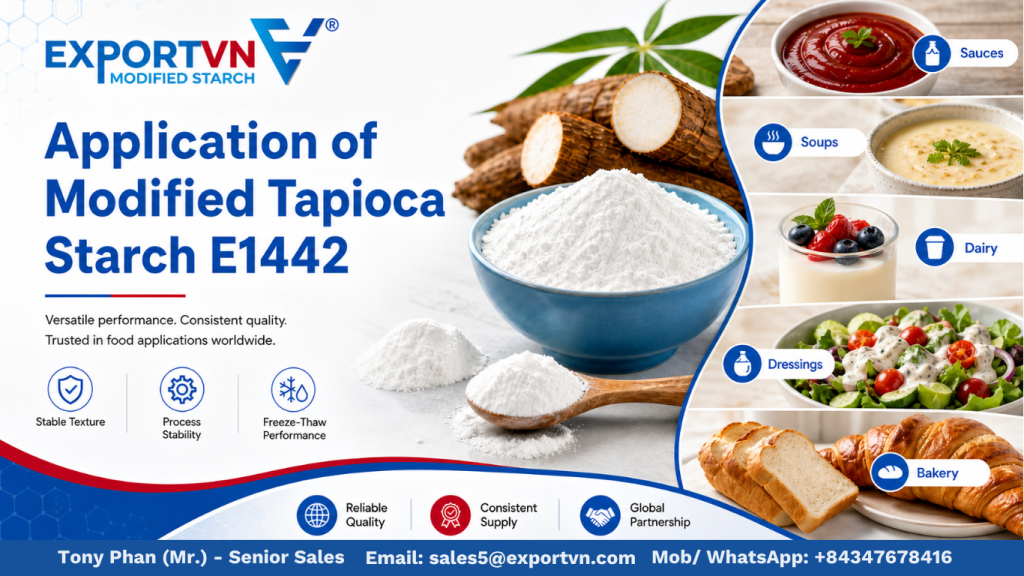 Application of Modified Tapioca Starch E1442