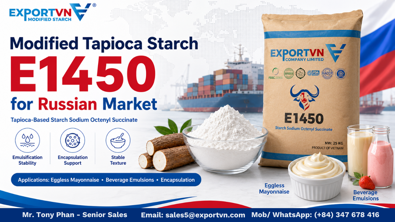Modified Tapioca Starch E1450 for Russian Market