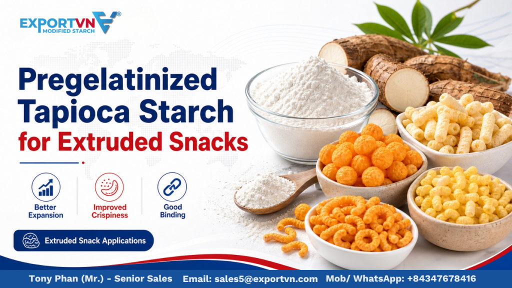 Pregelatinized Tapioca Starch for Extruded Snacks