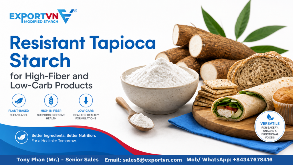 Resistant Tapioca Starch for High-Fiber and Low-Carb Products