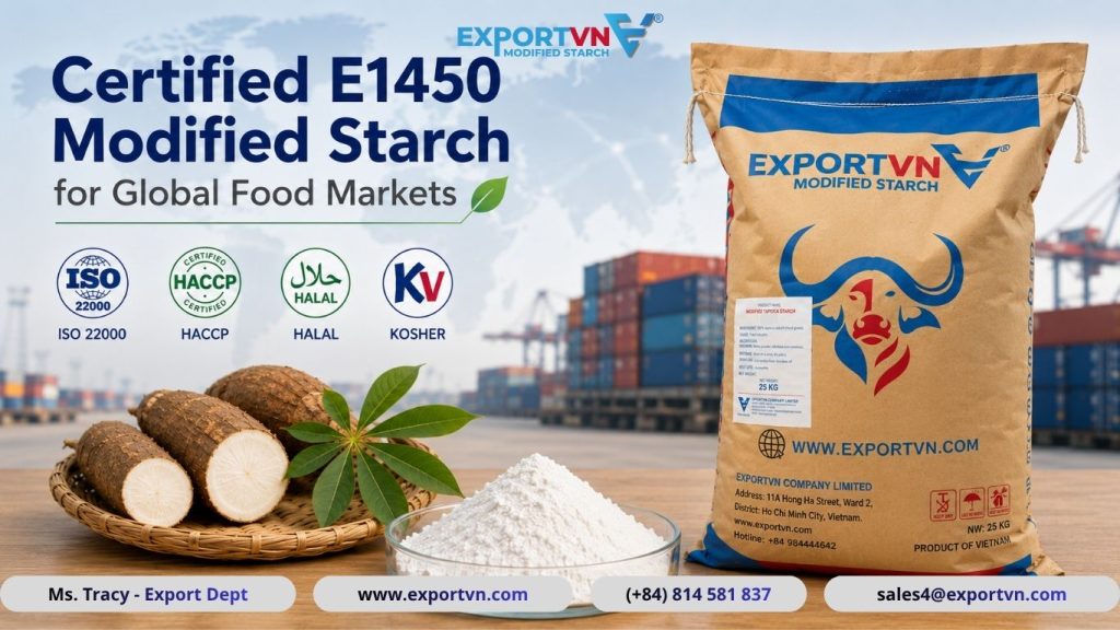 E1450 Modified Starch Certificates: ISO 22000, HACCP, Halal & Kosher