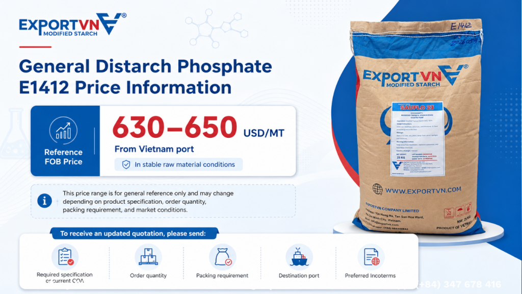 FOB Vietnam Port Price Distarch Phosphate (INS 1412)