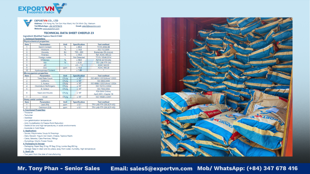 Specification of Hydroxypropyl Distarch Phosphate (INS 1442)