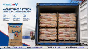 Native Tapioca Starch Packaging and Palletization for Export