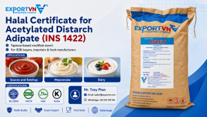 Halal Certificate for Acetylated Distarch Adipate (INS 1422)