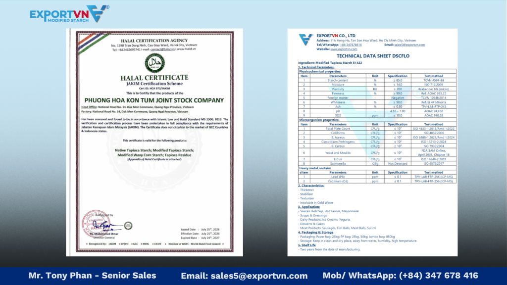 Halal & Specification of INS 1422